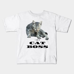 I am a cat boss Kids T-Shirt